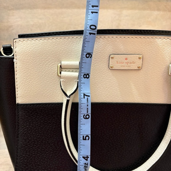 Kate Spade grove street Lana  Black and Cream Women's Bag leather nwt - Picture 12 of 14